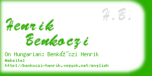 henrik benkoczi business card